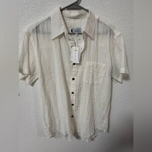 Elegant White Button-Down Shirt